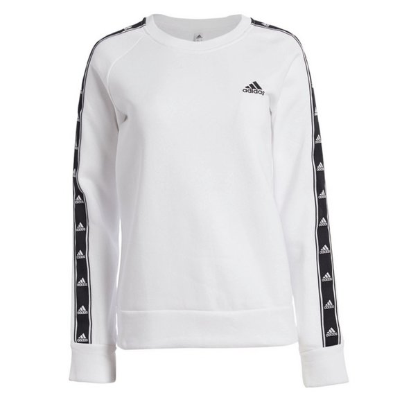 adidas Tops - NWT ADIDAS White Side Tape Tiro Crew Sweatshirt, S